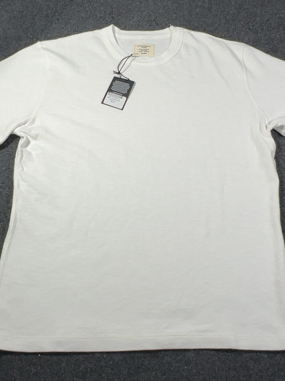 Buck Mason White Field-Spec Cotton Heavy Tee Mens Sz Large NWI Msrp62 [MD12]